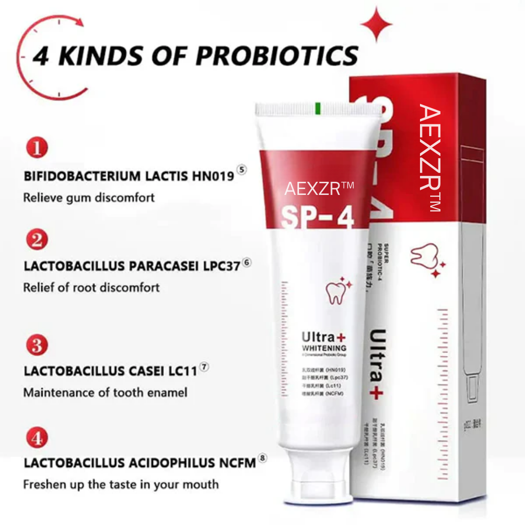 🔥2024 HOT SALE🔥 AEXZR™ SP-4 Probiotic Whitening Toothpaste