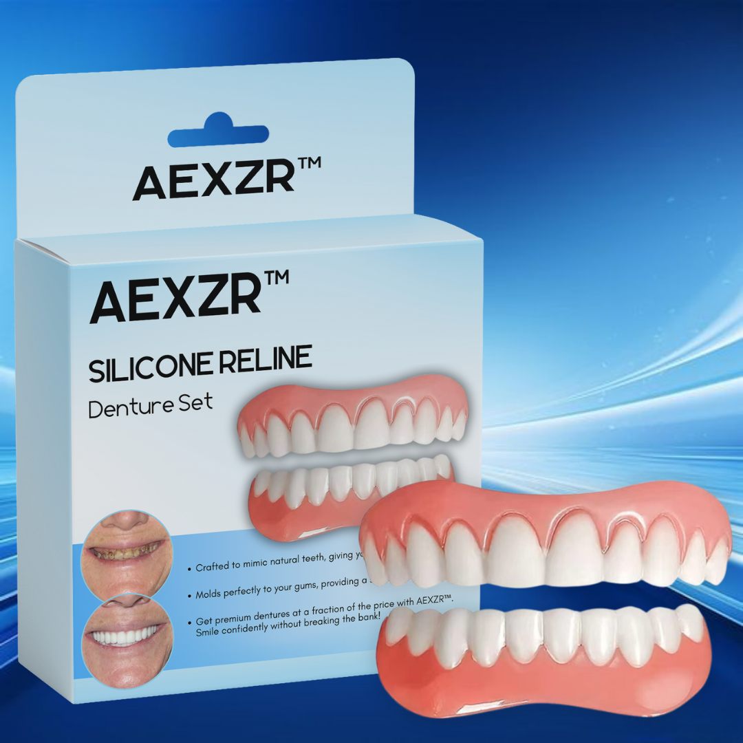 🔥2024 HOT SALE🔥AEXZR™ Silicone Reline Denture Set